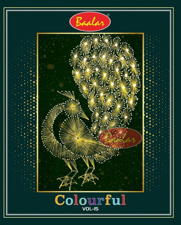 Baalar Colourful Vol-15 Cotton Designer Patiyala Dress Material 